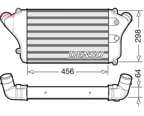 Intercooler, charge air cooler DIT45005 Denso