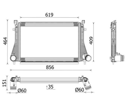 Intercooler, charge air cooler