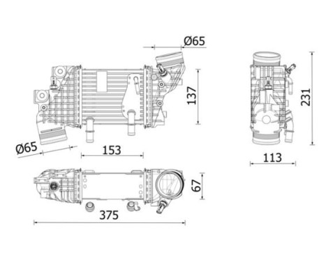 Intercooler, charge air cooler
