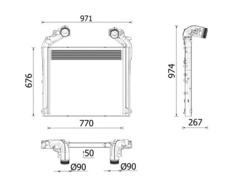Intercooler, charge air cooler