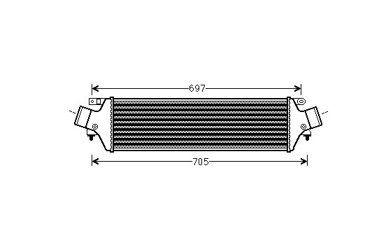 Intercooler, charger 01004118 International Radiators