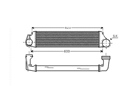 Intercooler, charger 03004224 International Radiators, Image 2