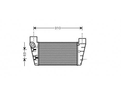 Intercooler, charger 03004248 International Radiators