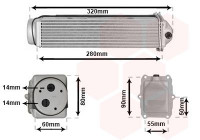 Intercooler, charger 03014703 International Radiators