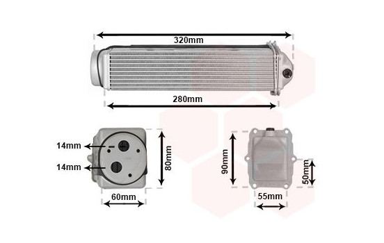 Intercooler, charger 03014703 International Radiators