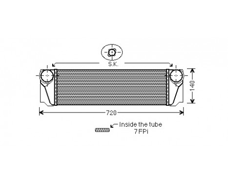 Intercooler, charger 06004376 International Radiators