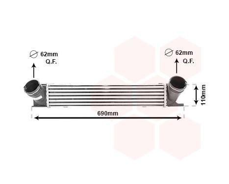 Intercooler, charger 06004378 International Radiators