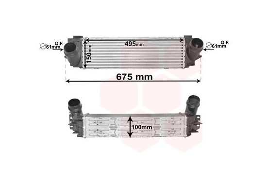 Intercooler, charger 06004457 International Radiators