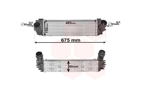 Intercooler, charger 06004463 International Radiators