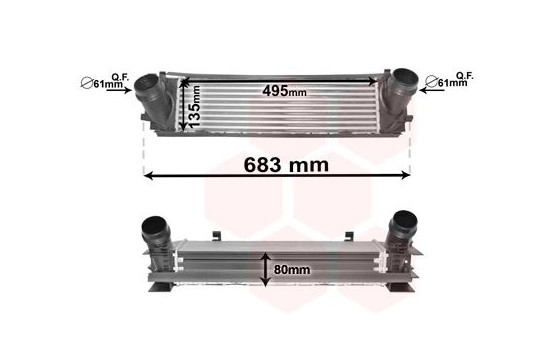 Intercooler, charger 06004464 International Radiators