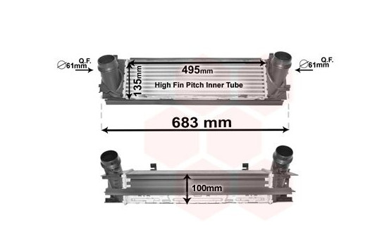 Intercooler, charger 06004467 International Radiators