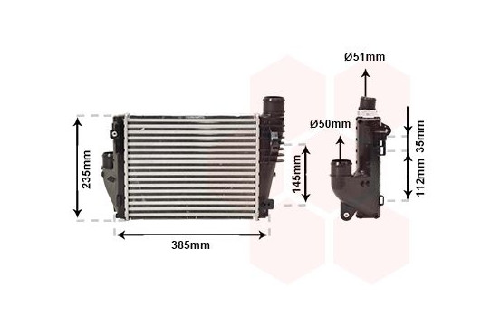 Intercooler, charger 09004317 International Radiators