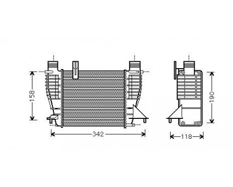 Intercooler, charger 13004356 International Radiators