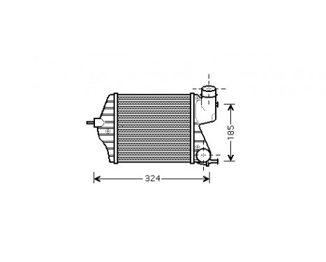 Intercooler, charger 17004309 International Radiators, Image 2