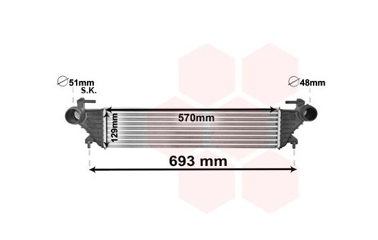 Intercooler, charger 17004415 International Radiators