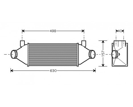 Intercooler, charger 18004314 International Radiators, Image 2