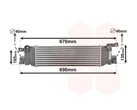 Intercooler, charger 18004401 International Radiators, Image 2