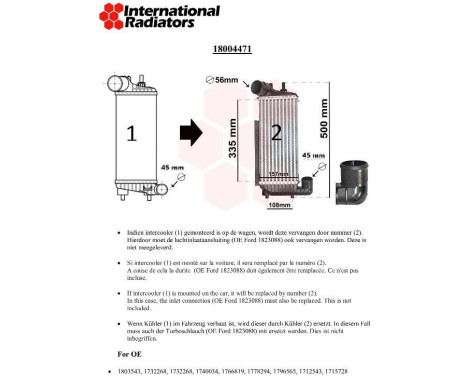 Intercooler, charger 18004471 International Radiators, Image 3