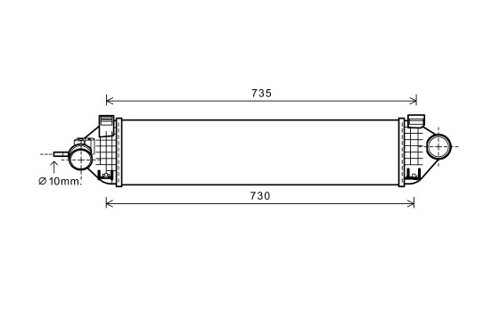 Intercooler, charger 18004473 International Radiators