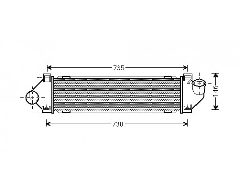 Intercooler, charger 18004480 International Radiators, Image 2