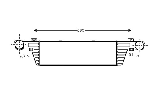 Intercooler, charger 30004315 International Radiators, Image 2