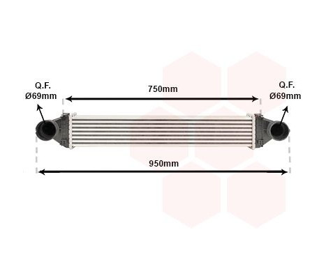 Intercooler, charger 30004368 International Radiators