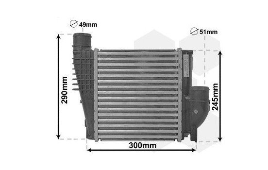 Intercooler, charger 40004385 International Radiators