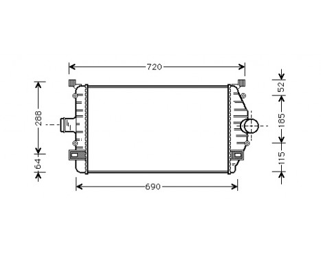Intercooler, charger 43004277 International Radiators