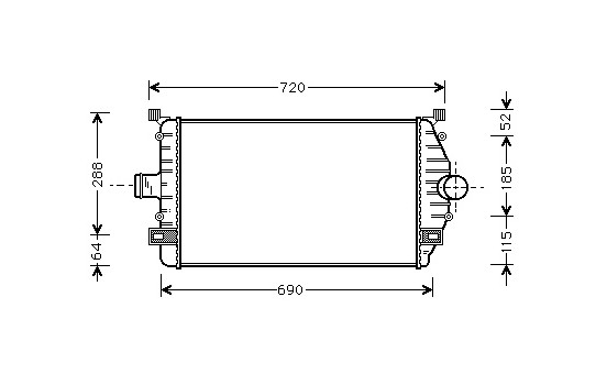 Intercooler, charger 43004277 International Radiators