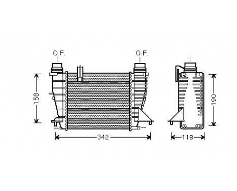 Intercooler, charger 43004553 International Radiators, Image 2