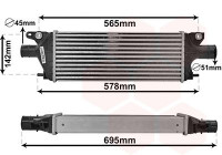 Intercooler, charger 52014701 International Radiators
