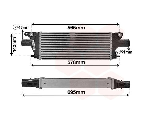 Intercooler, charger 52014701 International Radiators