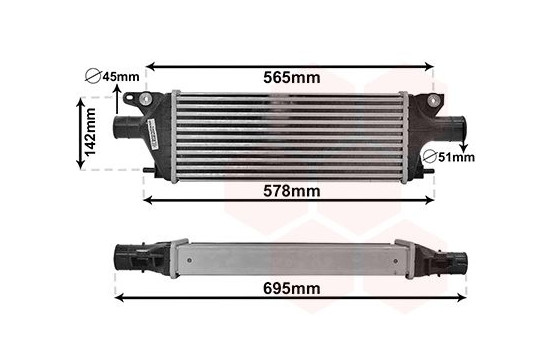 Intercooler, charger 52014701 International Radiators
