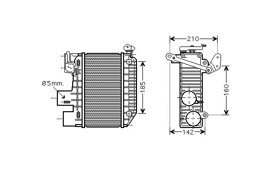 Intercooler, charger 53004365 International Radiators, Image 2
