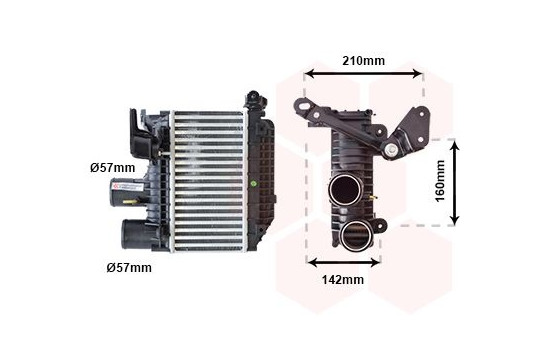 Intercooler, charger 53004365 International Radiators