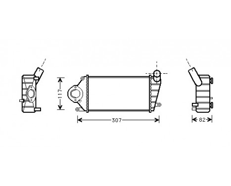 Intercooler, charger 58004194 International Radiators