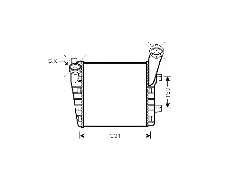 Intercooler, charger 58004235 International Radiators
