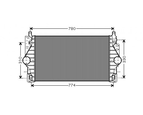 Intercooler, charger 58004246 International Radiators, Image 2