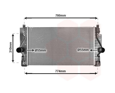 Intercooler, charger 58004246 International Radiators