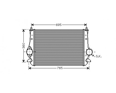 Intercooler, charger 58004251 International Radiators