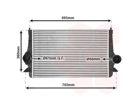 Intercooler, charger 58004251 International Radiators, Image 2