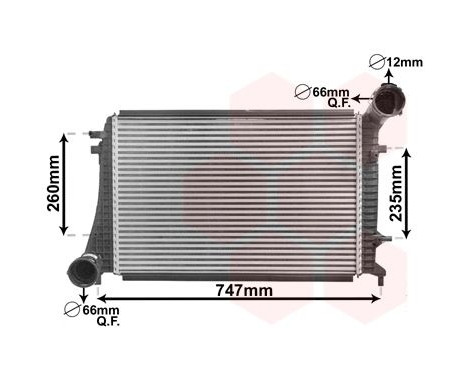 Intercooler, charger 58004268 International Radiators