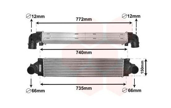 Intercooler, charger 59004173 International Radiators