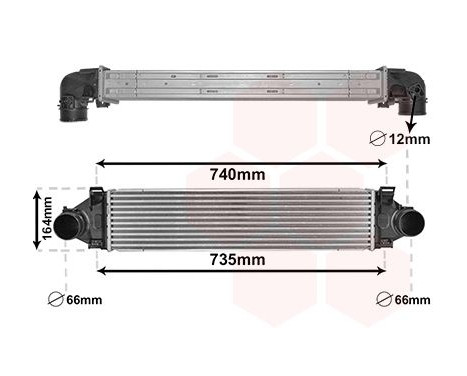 Intercooler, charger 59004190 International Radiators