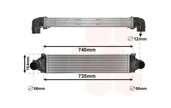 Intercooler, charger 59004190 International Radiators