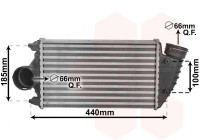 Intercooler, charger 74004068 International Radiators