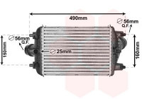 Intercooler, charger 74004081 International Radiators