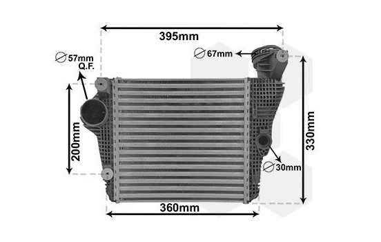 Intercooler, charger 74014702 International Radiators