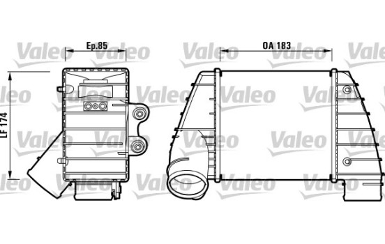 Intercooler, charger 817487 Valeo