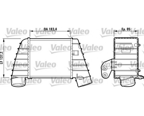 Intercooler, charger 817488 Valeo